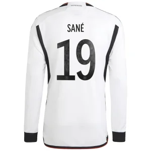 koszulki piłkarzy Niemcy Leroy Sané 19 Główna 2022 Długi Rękaw